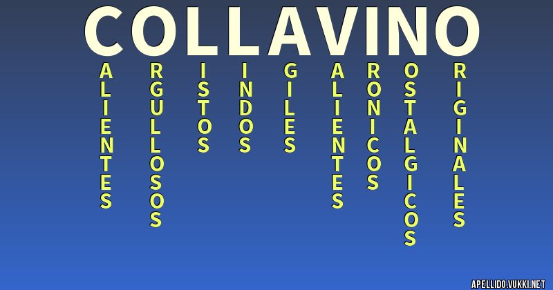 Significado del apellido collavino
