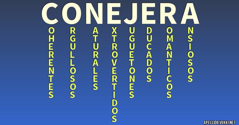 Significado del apellido conejera