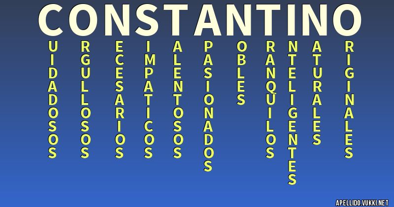 Significado del apellido constantino