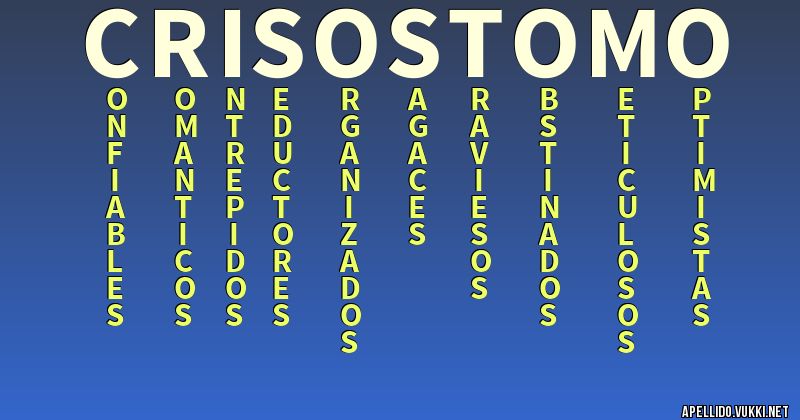 Significado del apellido crisostomo