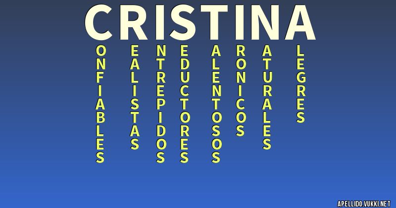 Significado del apellido cristina