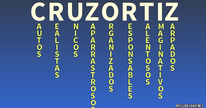 Significado del apellido cruz ortiz
