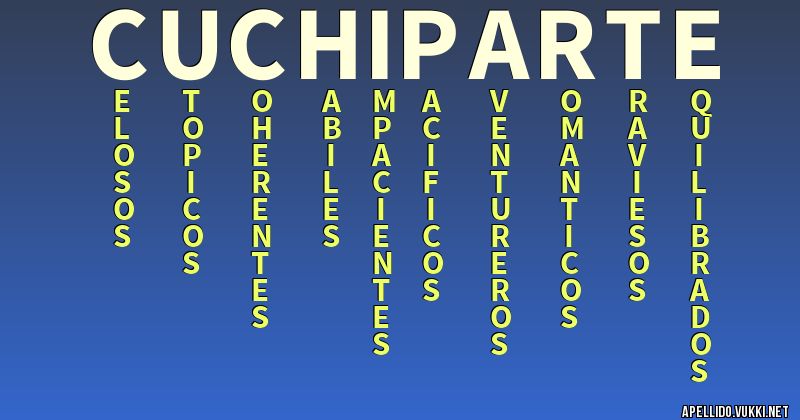 Significado del apellido cuchiparte