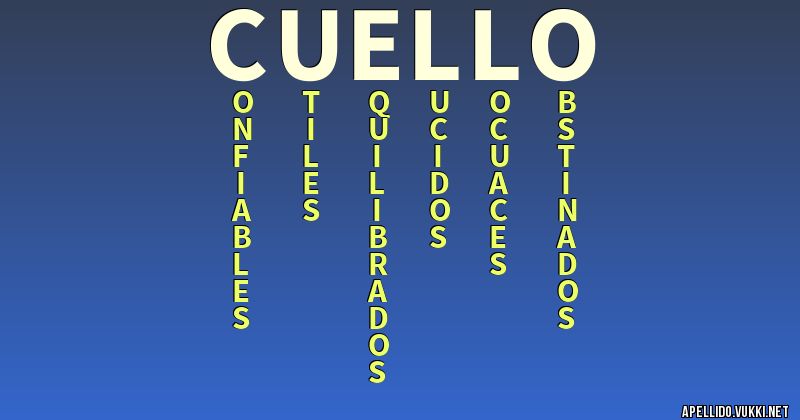 Significado del apellido cuello