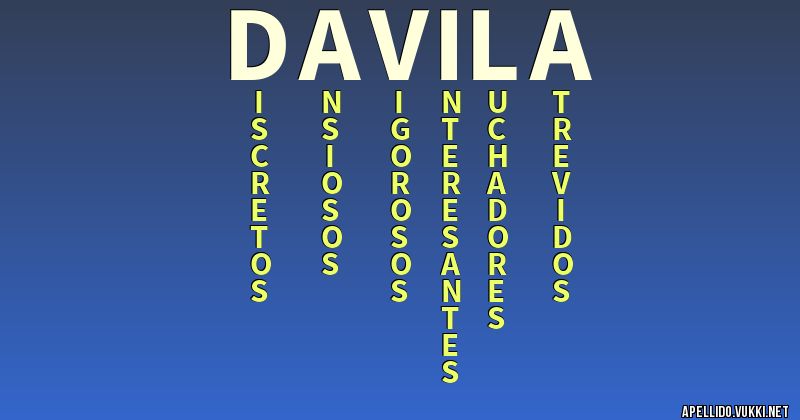 Significado del apellido dávila