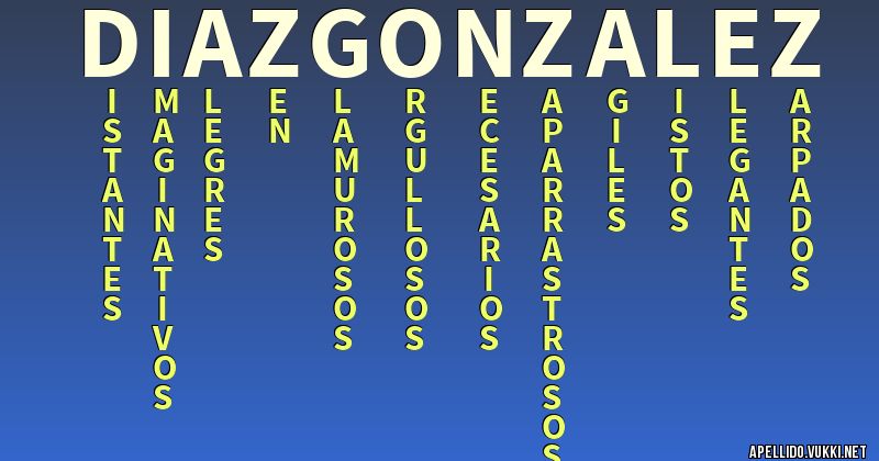 Significado del apellido díaz gonzález