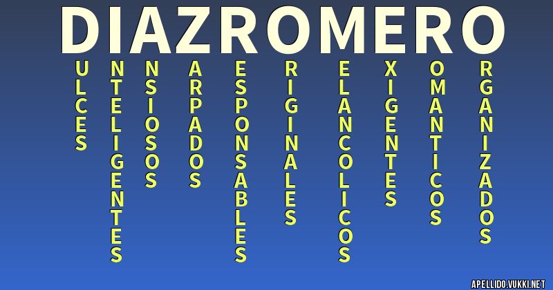 Significado del apellido díaz romero