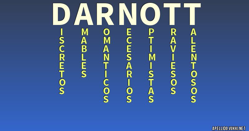 Significado del apellido darnott