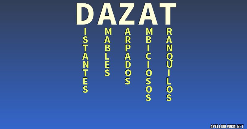 Significado del apellido dazat