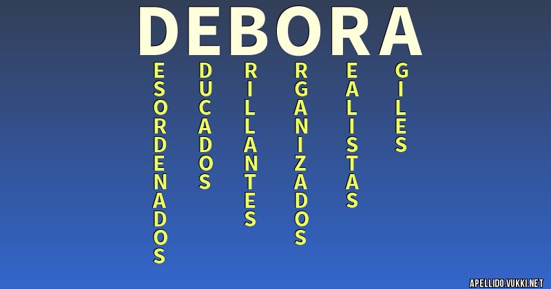 Significado del apellido debora