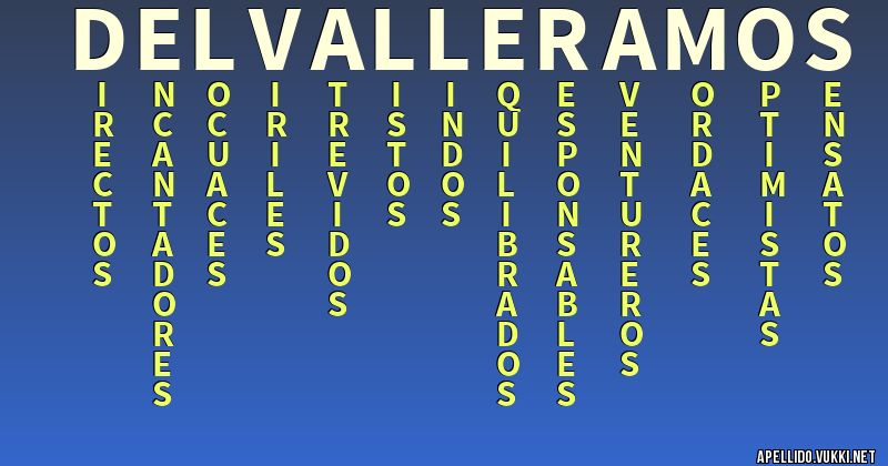 Significado del apellido del valle ramos