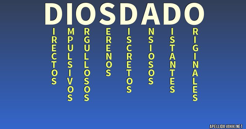 Significado del apellido diosdado