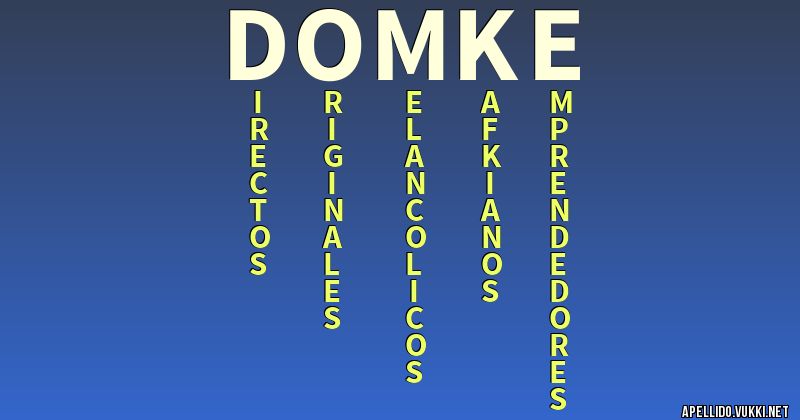 Significado del apellido domke