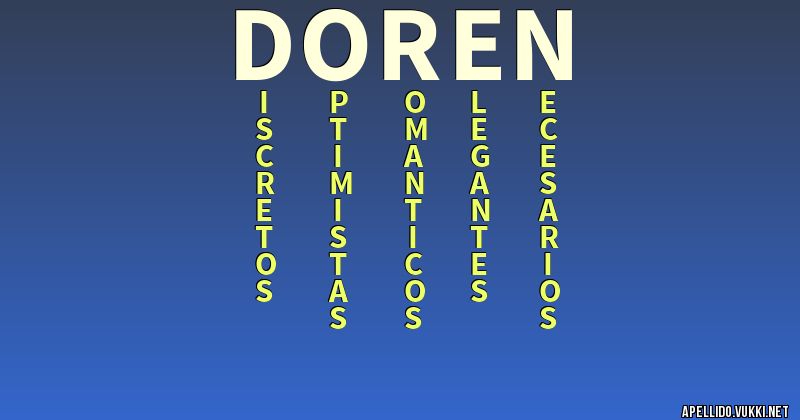 Significado del apellido doren