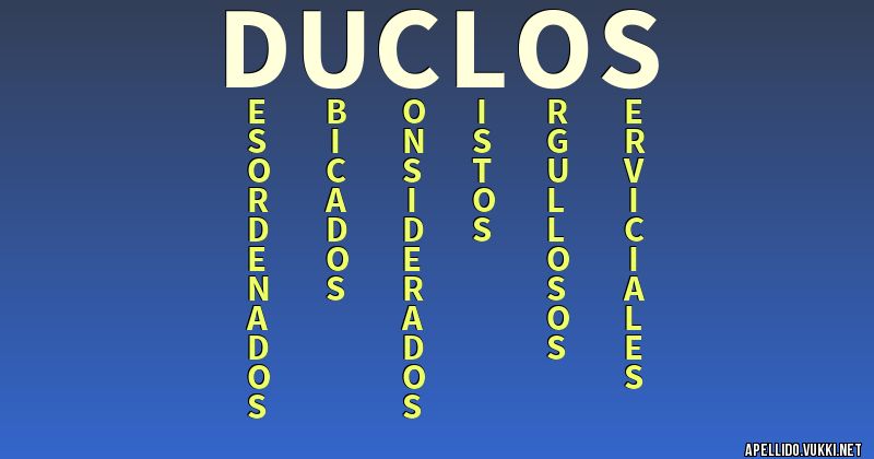 Significado del apellido duclos