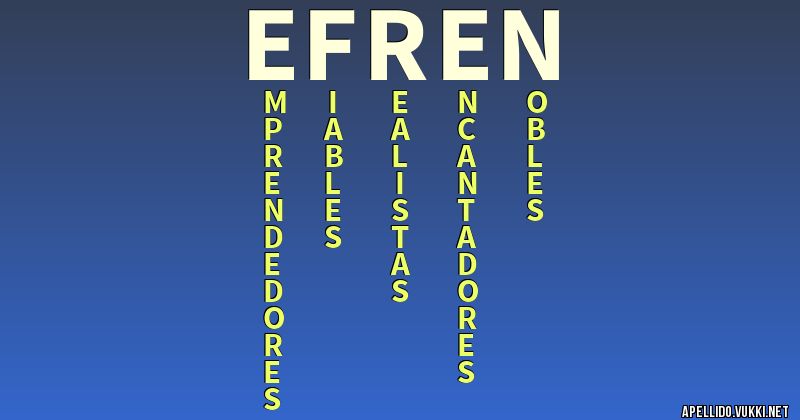 Significado del apellido efren