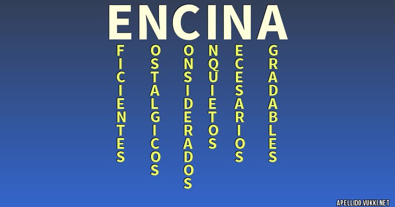 Significado del apellido encina