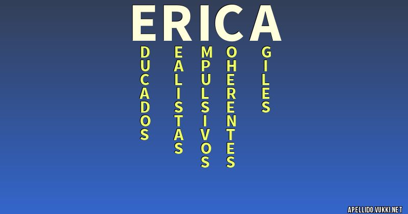 Significado del apellido erica