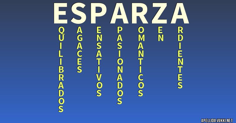 Significado del apellido esparza - Significados de los apellidos