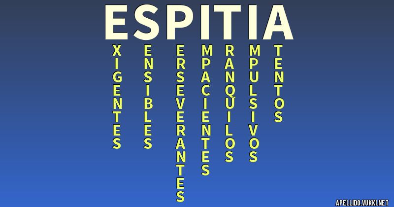 Significado del apellido espitia