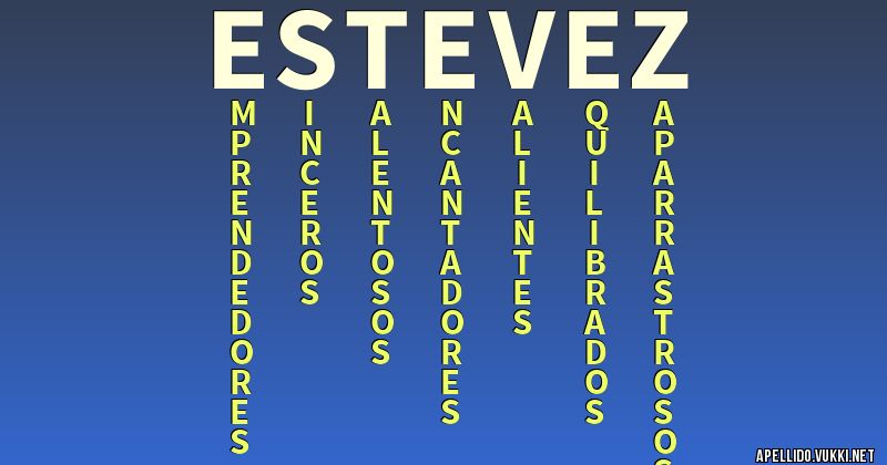 Significado del apellido estévez