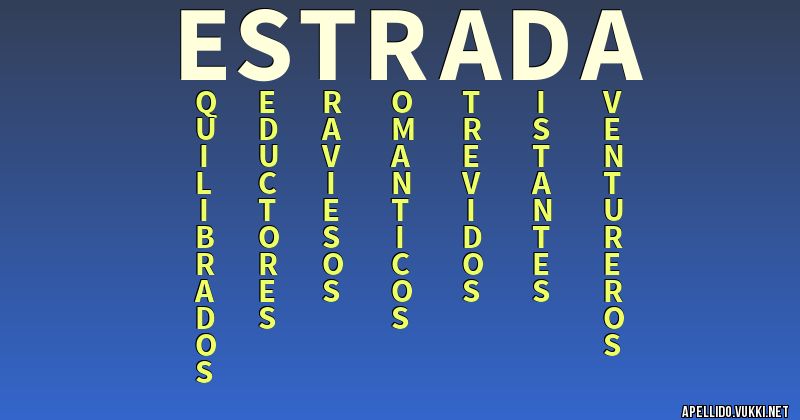 Significado del apellido estrada