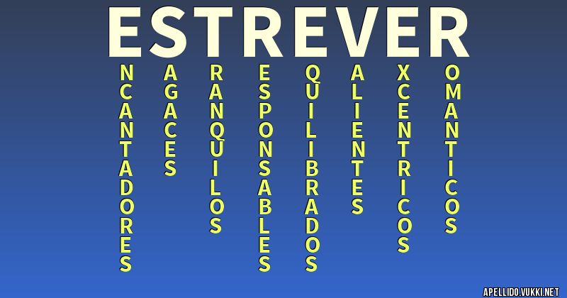 Significado del apellido estrever