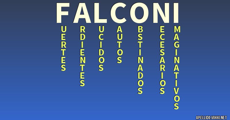 Significado del apellido falconi