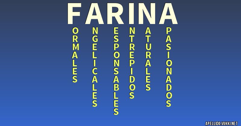 Significado del apellido fariña