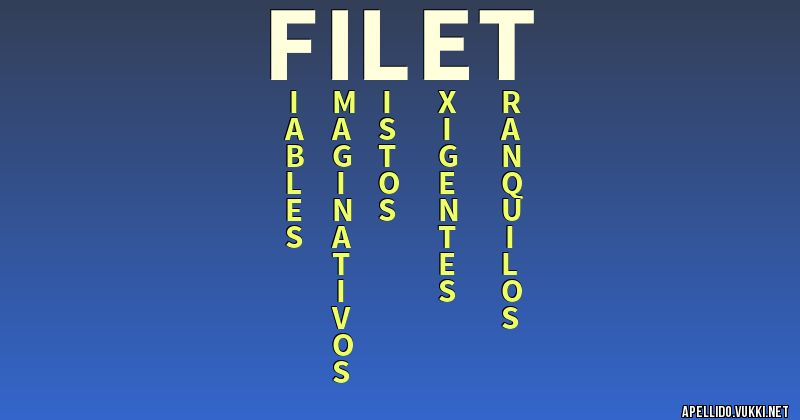 Significado del apellido filet