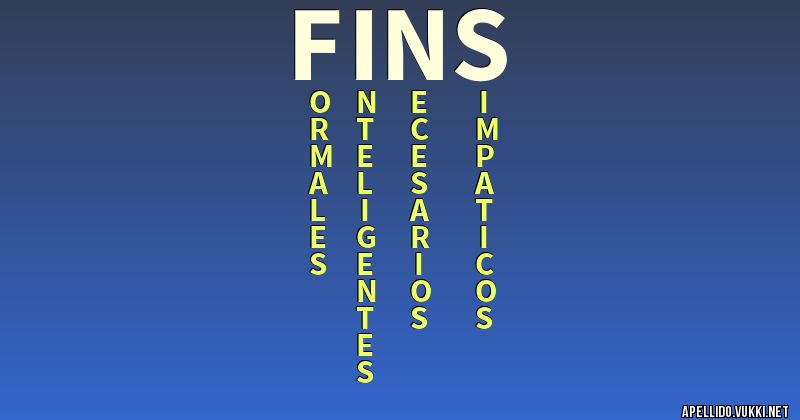 Significado del apellido fins
