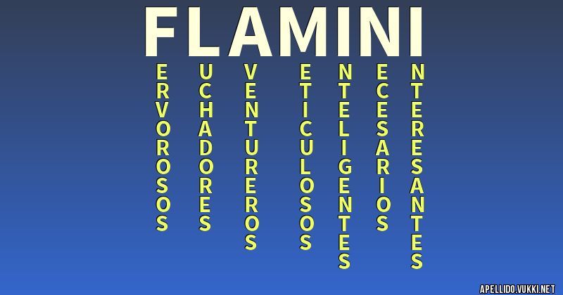 Significado del apellido flamini
