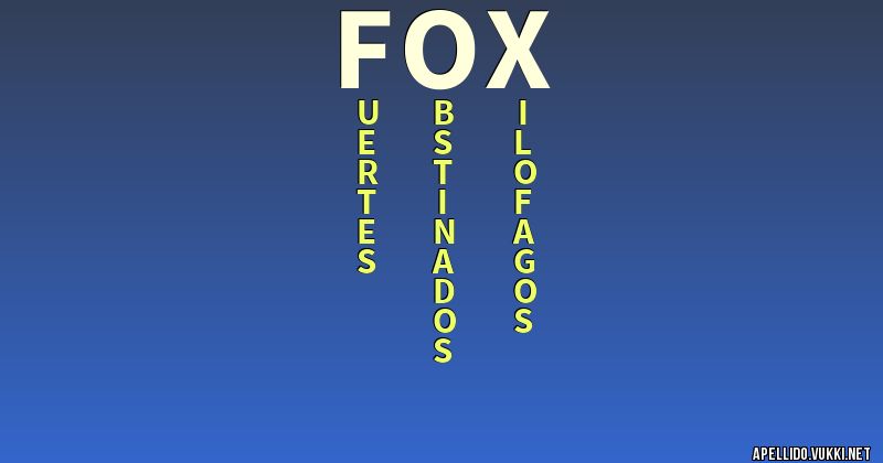 Significado del apellido fox
