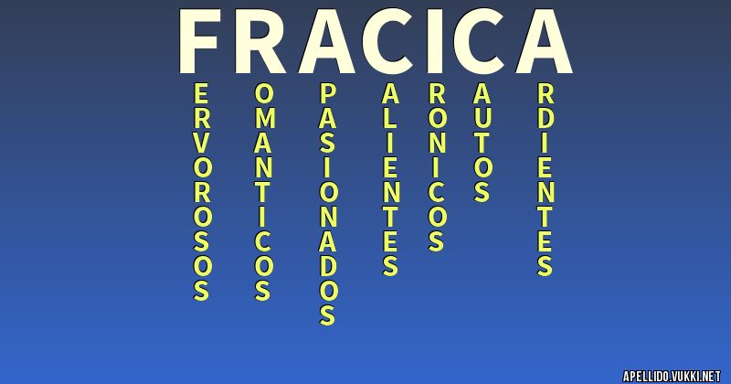 Significado del apellido fracica