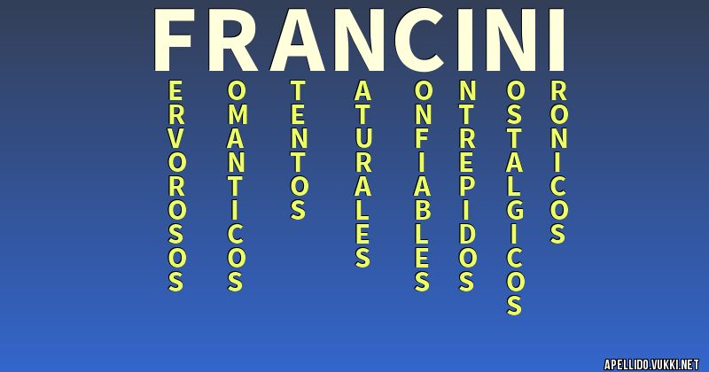 Significado del apellido francini - Significados de los apellidos