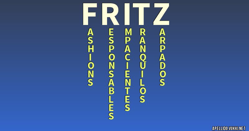 Significado del apellido fritz
