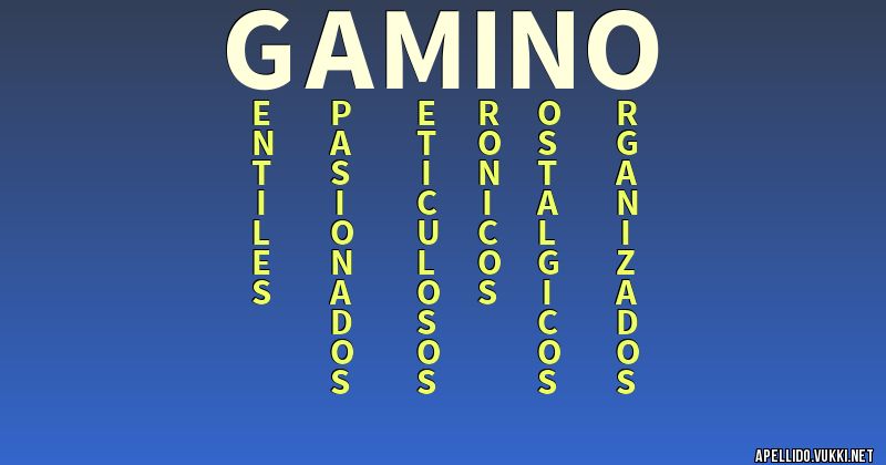 Significado del apellido gamiño