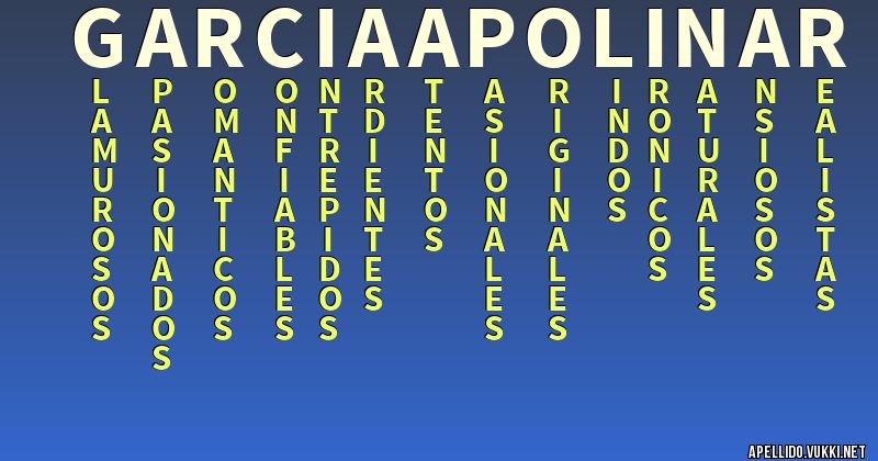 Significado del apellido garcia apolinar