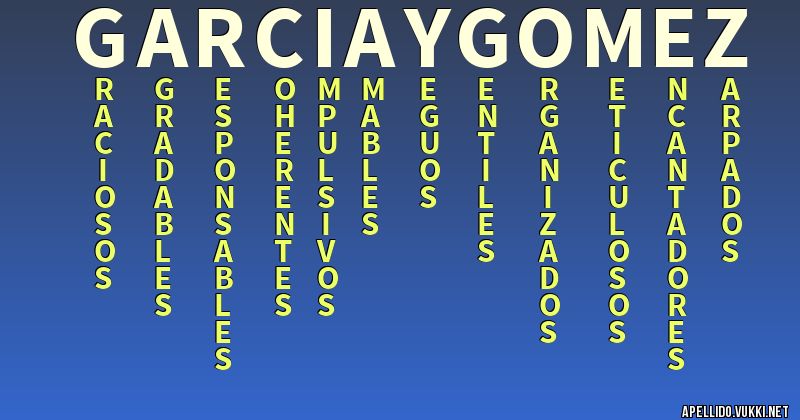 Significado del apellido garcia y gomez