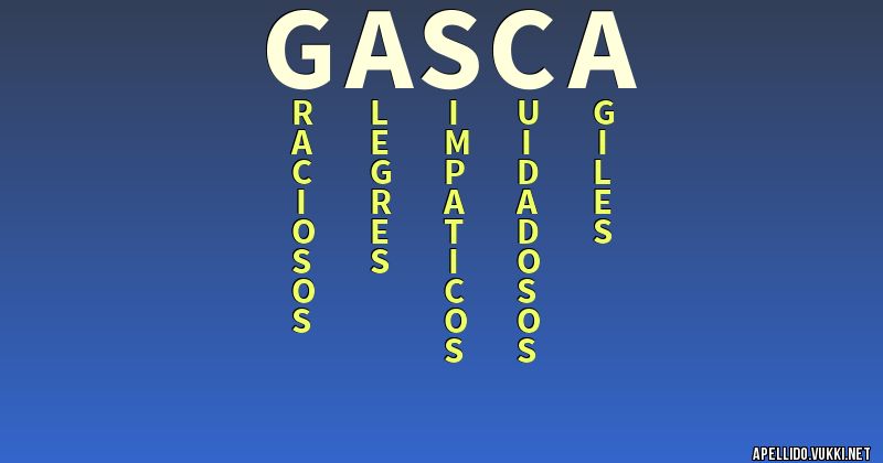 Significado del apellido gasca