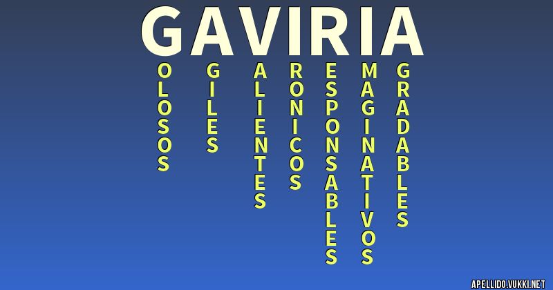 Significado del apellido gaviria