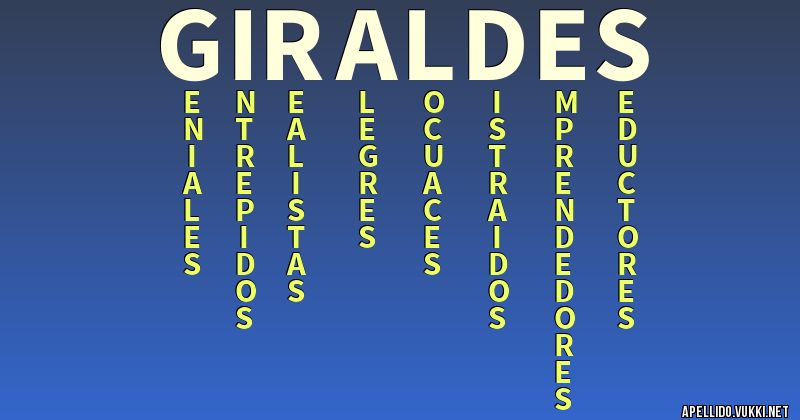 Significado del apellido giraldes