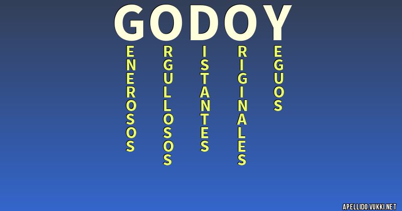 Significado del apellido godoy