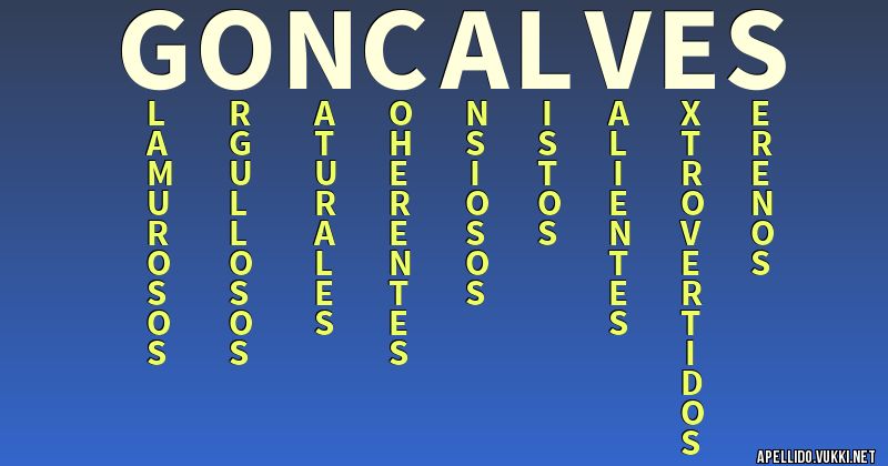 Significado del apellido goncalves