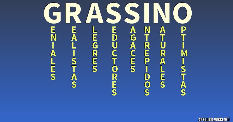 Significado del apellido grassino
