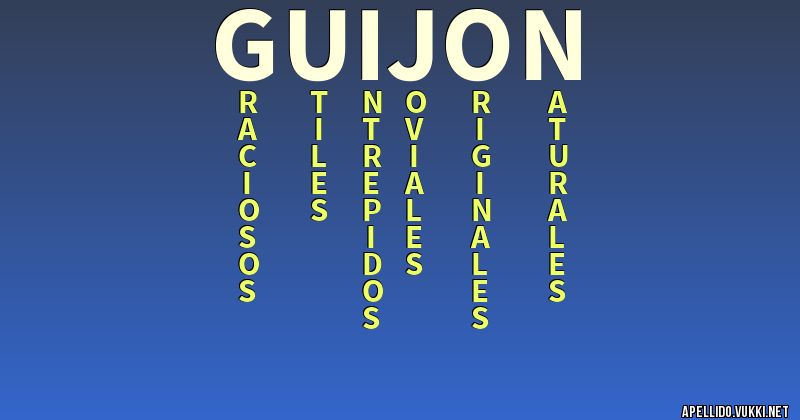 Significado del apellido guijon