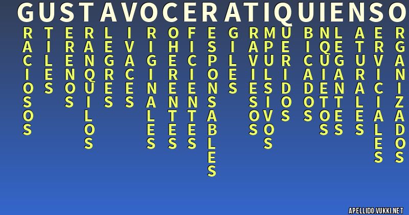 Significado del apellido gustavoceratiquiensos