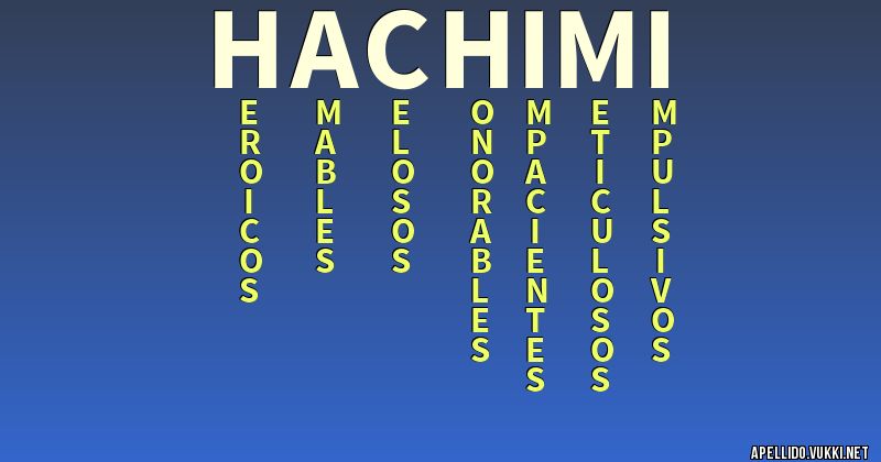 Significado del apellido hachimi