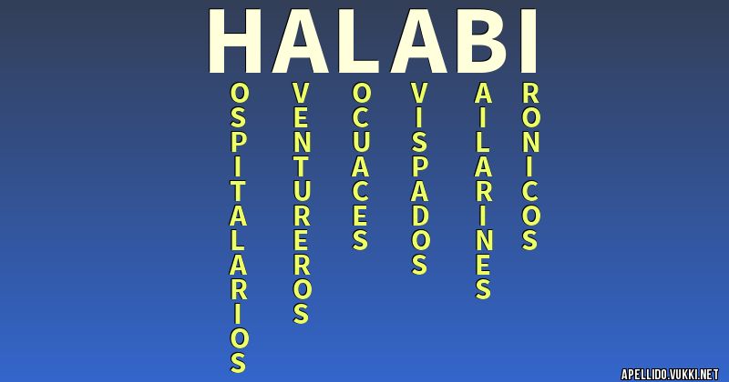 Significado del apellido halabi