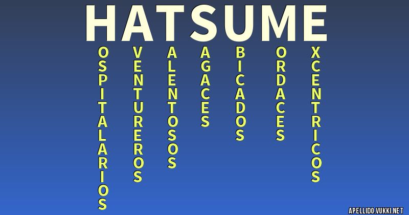 Significado del apellido hatsume